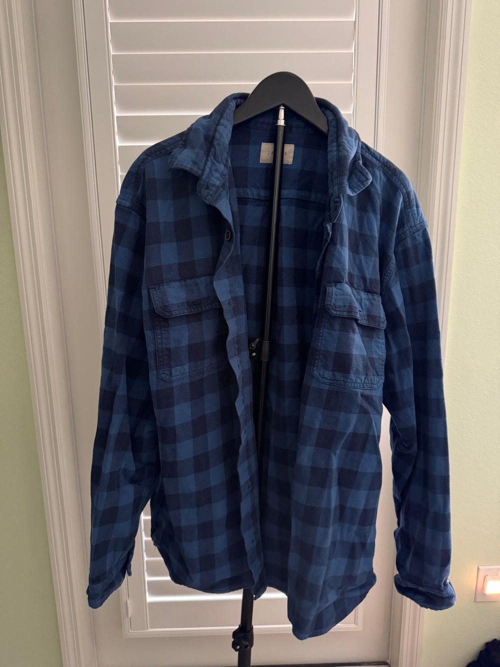 Jachs Blue Plaid Shirt Jacket